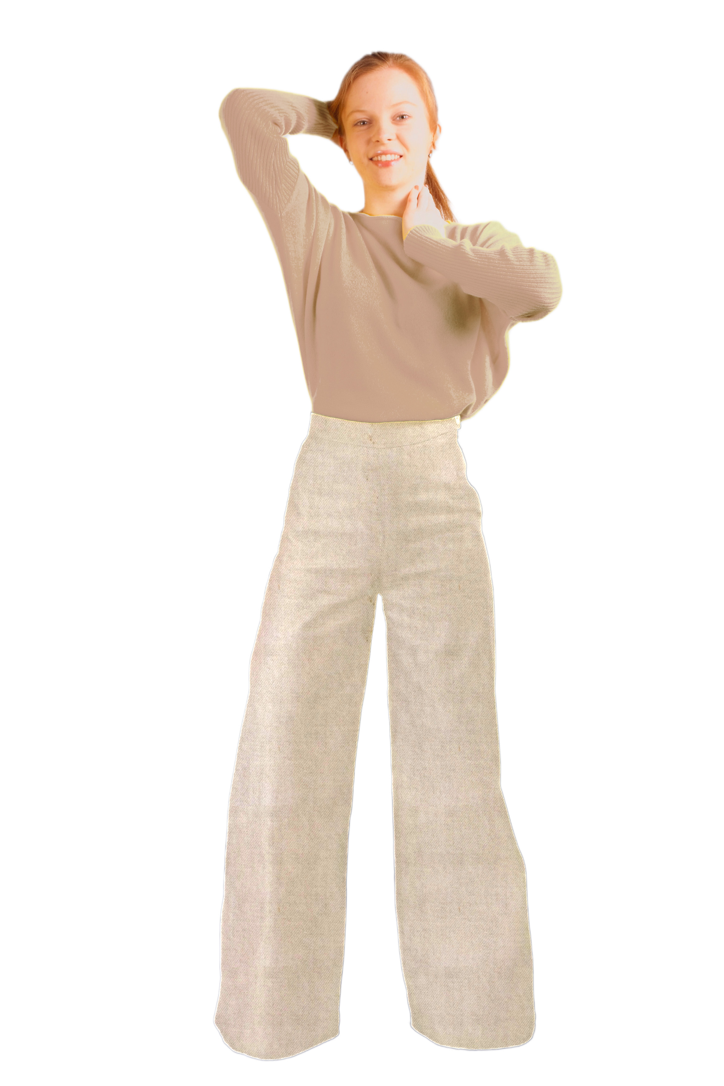 High-Waisted Wide-Leg Jeans