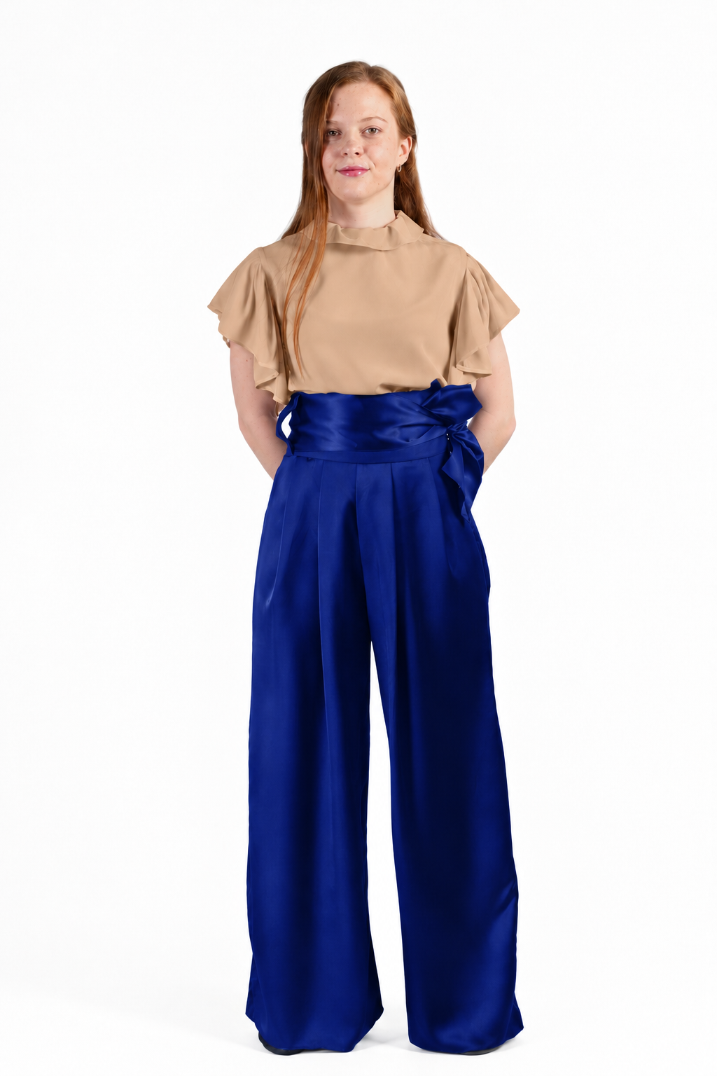 Silk Satin Palazzo Trousers