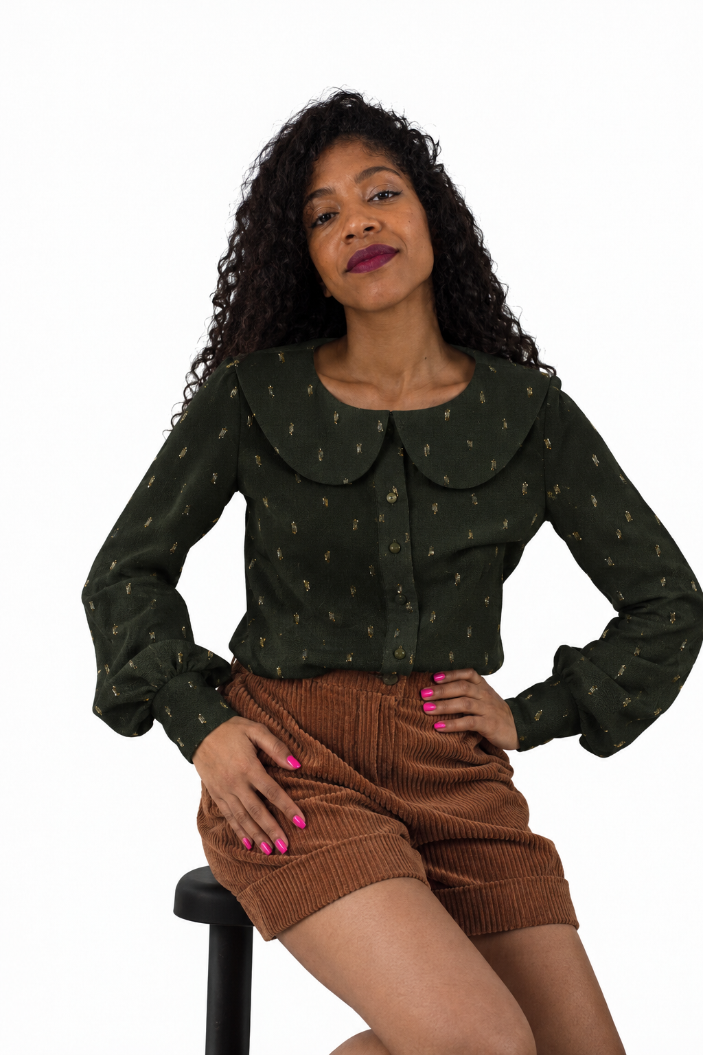 Lantern sleeve blouse
