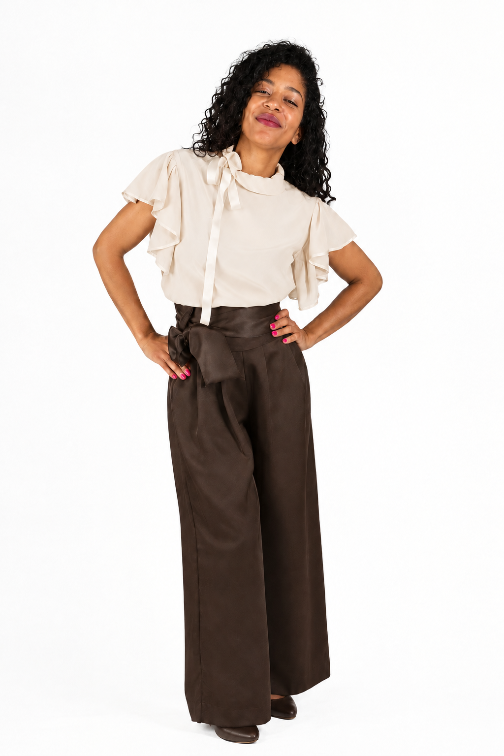 Silk Satin Palazzo Trousers