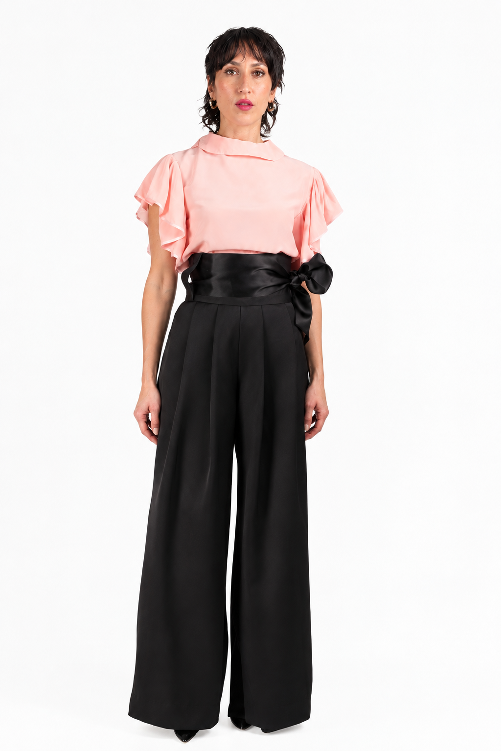 Silk Satin Palazzo Trousers