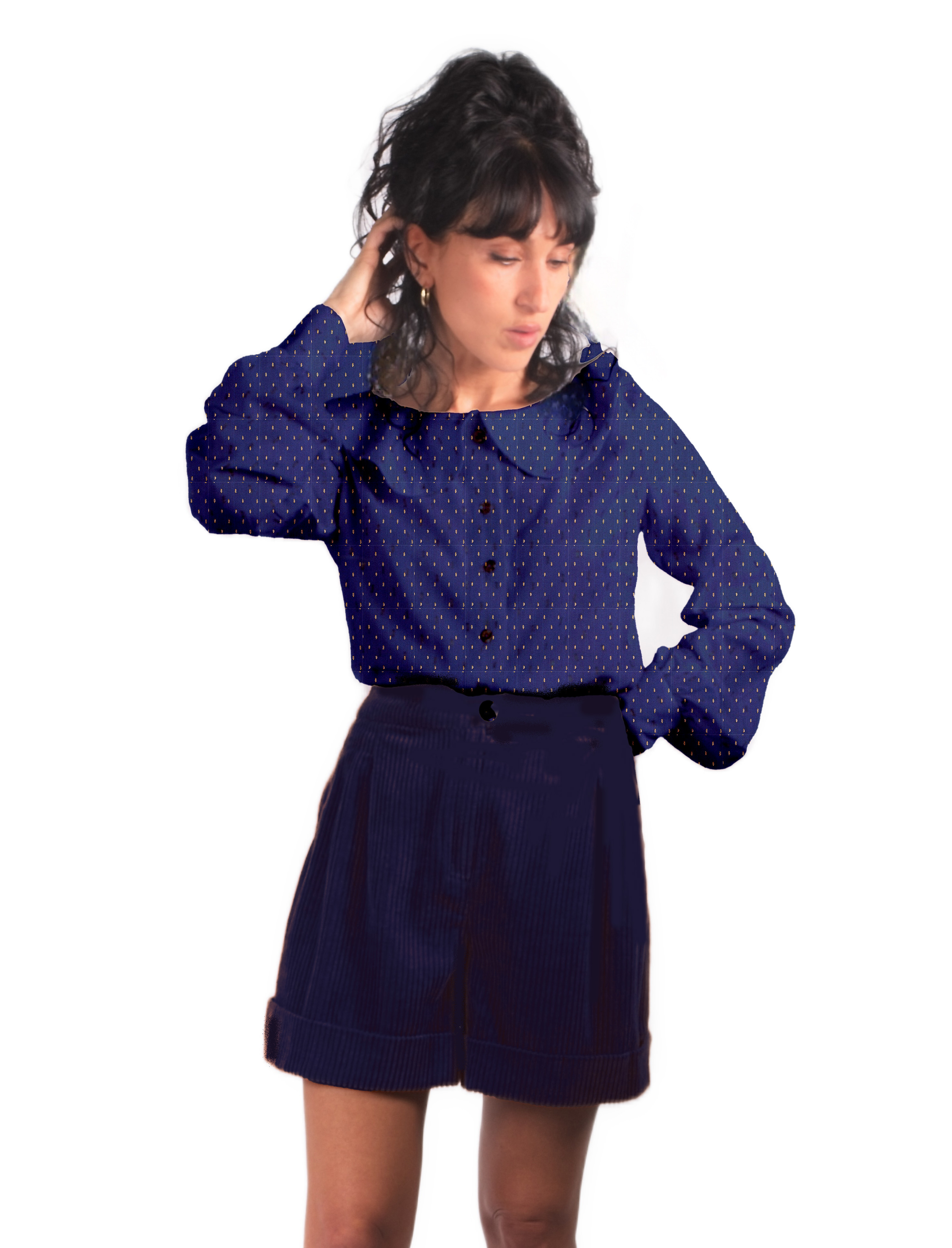 Corduroy High-Waisted Shorts