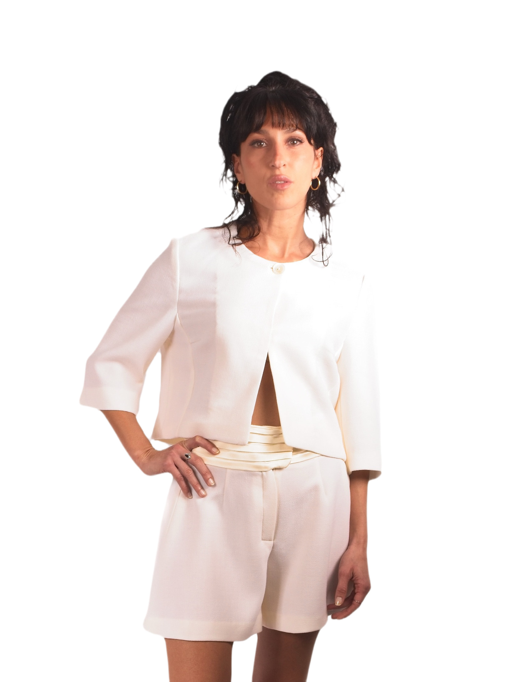 Refined Wool Crepe Shorts