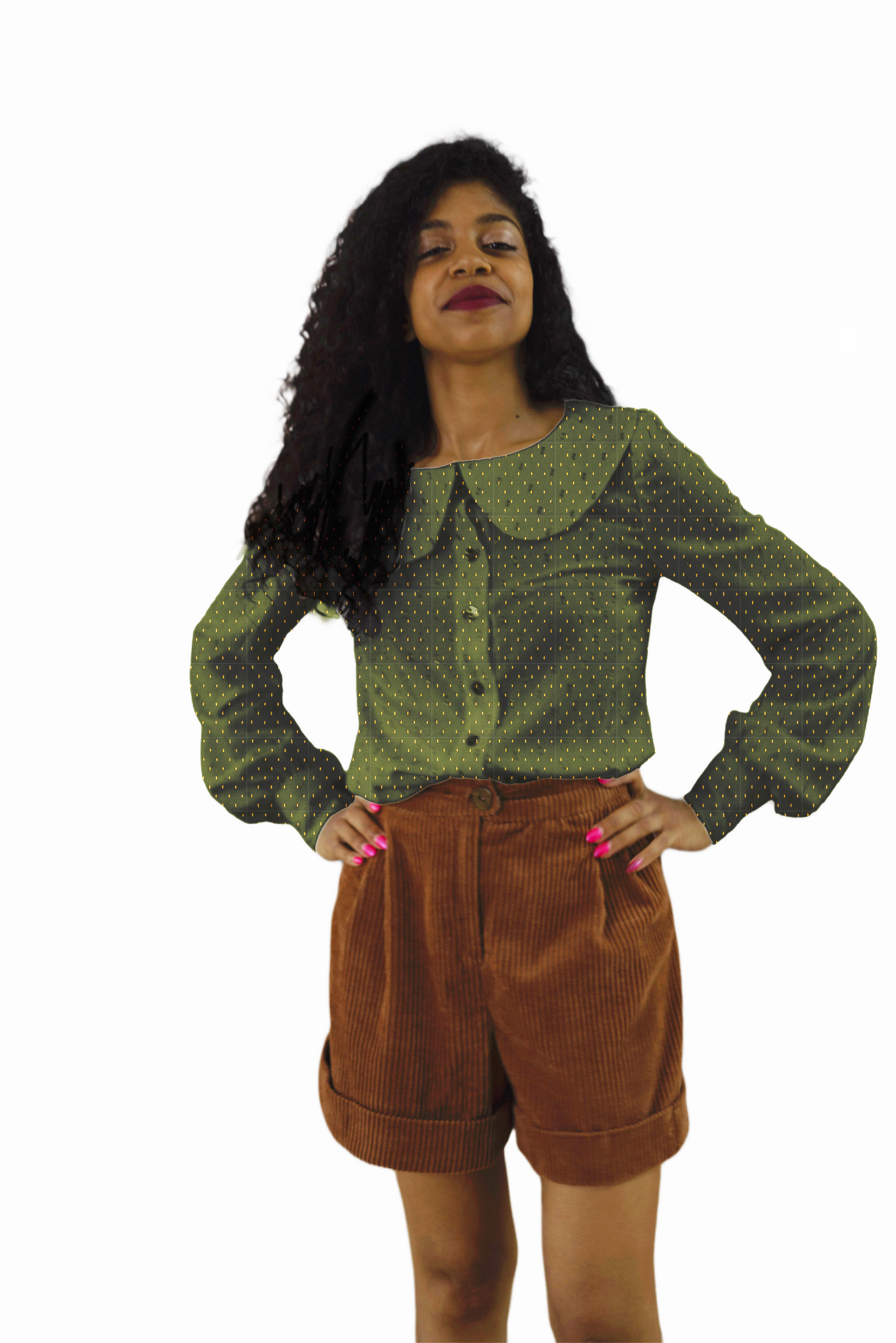 Corduroy High-Waisted Shorts