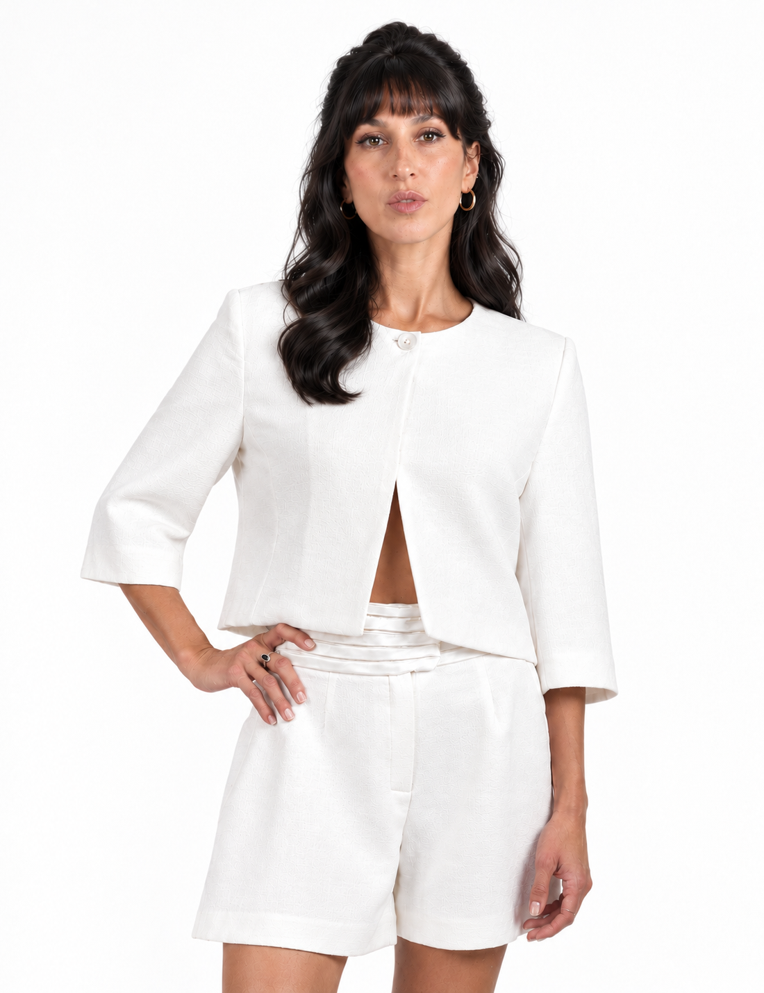Refined Wool Crepe Shorts